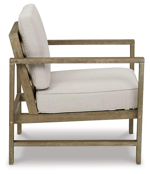 Fynnegan Lounge Chair with Cushion (Set of 2) P349-820 Brown/Beige Casual Outdoor Seating By Ashley - sofafair.com