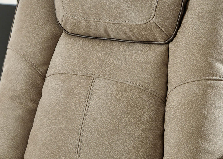 Next-Gen DuraPella Power Reclining Sofa 2200315 Brown/Beige Contemporary Motion Upholstery By Ashley - sofafair.com
