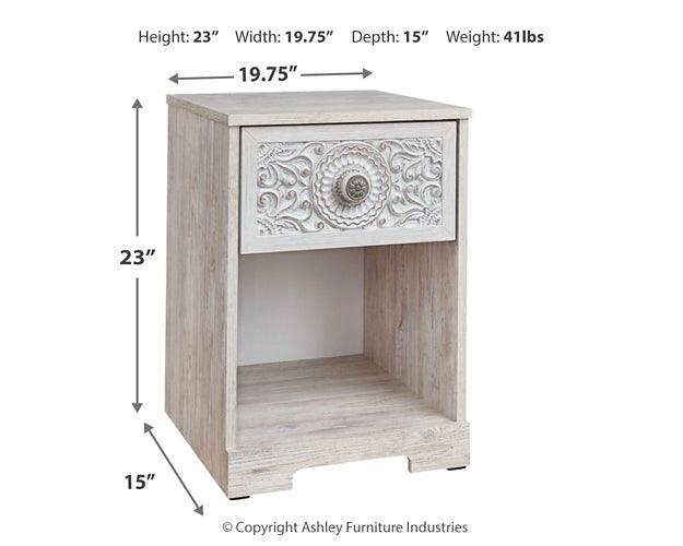 EB1811-291 White Casual Paxberry Nightstand By Ashley - sofafair.com