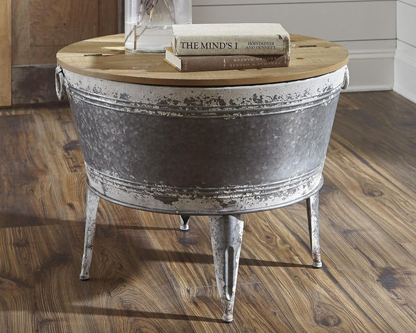 Shellmond Coffee Table With Storage A4000209 Metallic Casual Accent Table By Ashley - sofafair.com