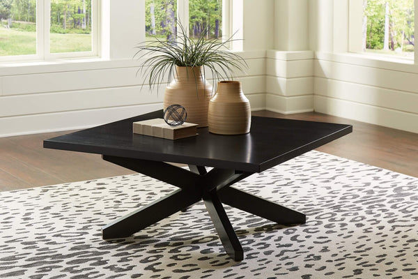 Joshyard Coffee Table T461-8 Black/Gray Contemporary Cocktail Table By AFI - sofafair.com