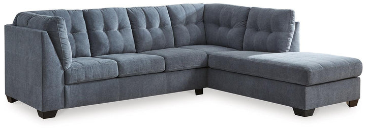Marleton 2-Piece Sectional with Chaise 55303S2 Blue Contemporary Stationary Sectionals By Ashley - sofafair.com