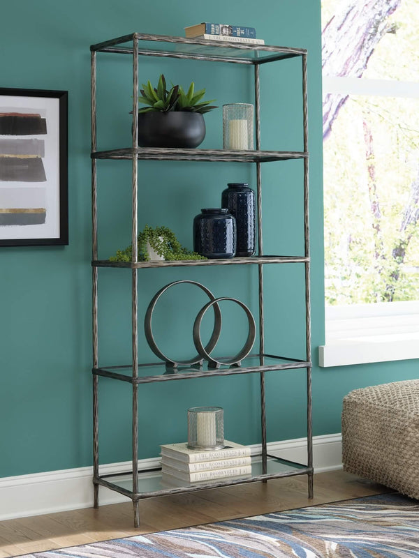 Ryandale Bookcase A4000451 Metallic Casual Multi-Room Storage By Ashley - sofafair.com