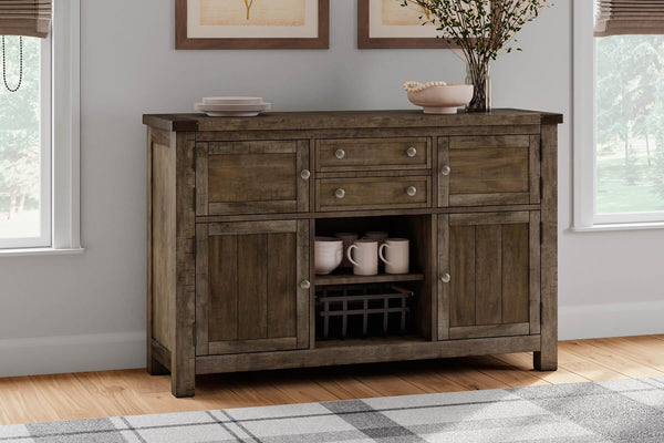 Moriville Dining Server D631-60 Brown/Beige Casual Casual Dining Cases By Ashley - sofafair.com