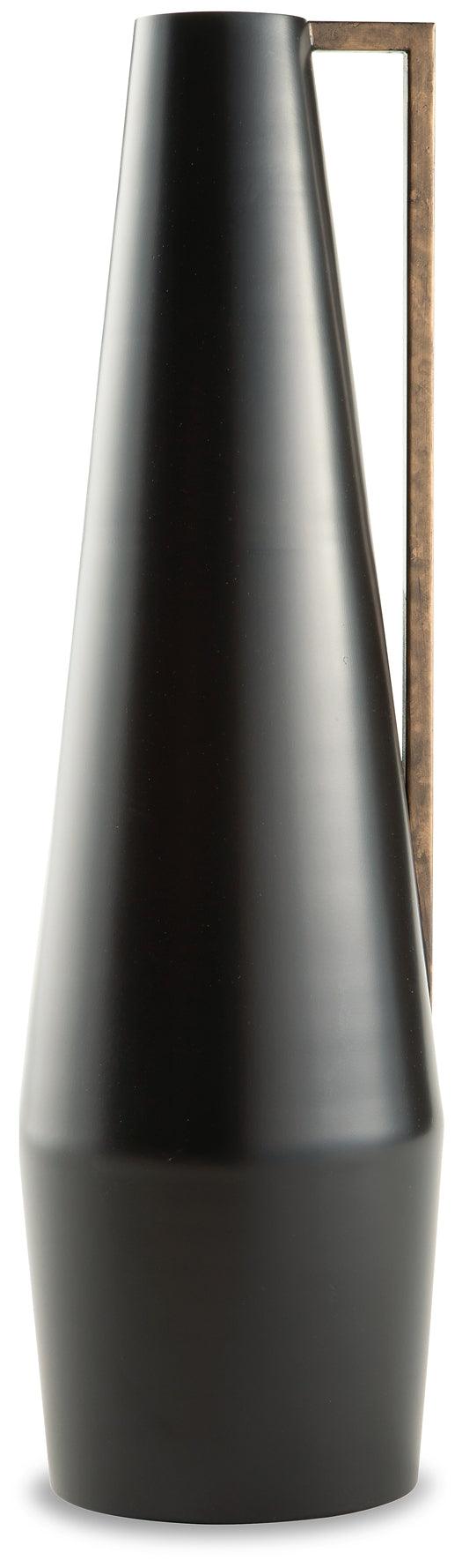 A2000554 Black/Gray Contemporary Pouderbell Vase By Ashley - sofafair.com