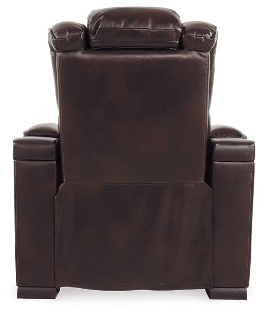 Warnerton Power Recliner 7540713 Brown/Beige Contemporary Motion Upholstery By Ashley - sofafair.com