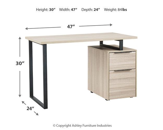 Waylowe 48" Home Office Desk H211-28 Black/Gray Contemporary Desks By Ashley - sofafair.com