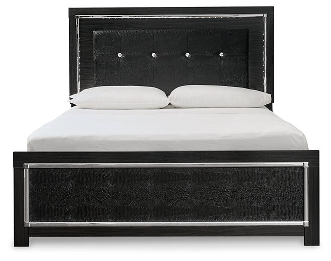 Kaydell Queen Upholstered Panel Bed B1420B2 Black/Gray Contemporary Master Beds By Ashley - sofafair.com