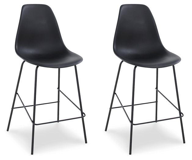 Forestead Counter Height Bar Stool D130-124 Black/Gray Contemporary Barstool By Ashley - sofafair.com