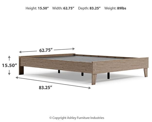 Oliah Queen Platform Bed EB2270-113 Natural Contemporary Master Beds By Ashley - sofafair.com
