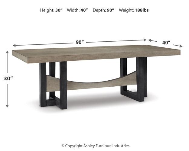 Foyland Dining Table D989-25 Black/Gray Contemporary Casual Tables By Ashley - sofafair.com