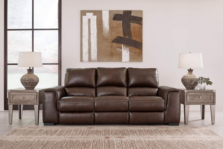 Alessandro Power Reclining Sofa U2550215 Brown/Beige Contemporary Motion Upholstery By Ashley - sofafair.com