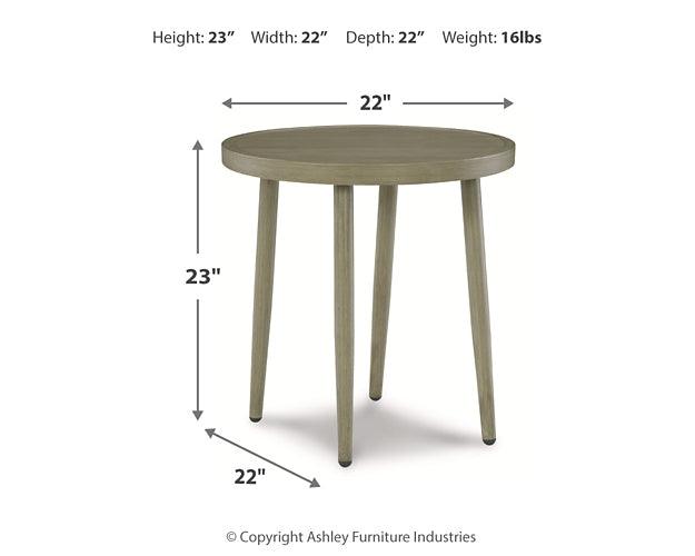 P390-706 Brown/Beige Casual Swiss Valley Outdoor End Table By Ashley - sofafair.com