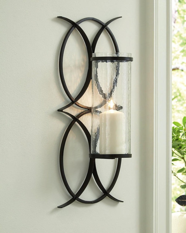 Bryndis Wall Sconce A8010188 Black/Gray Contemporary Candles By Ashley - sofafair.com