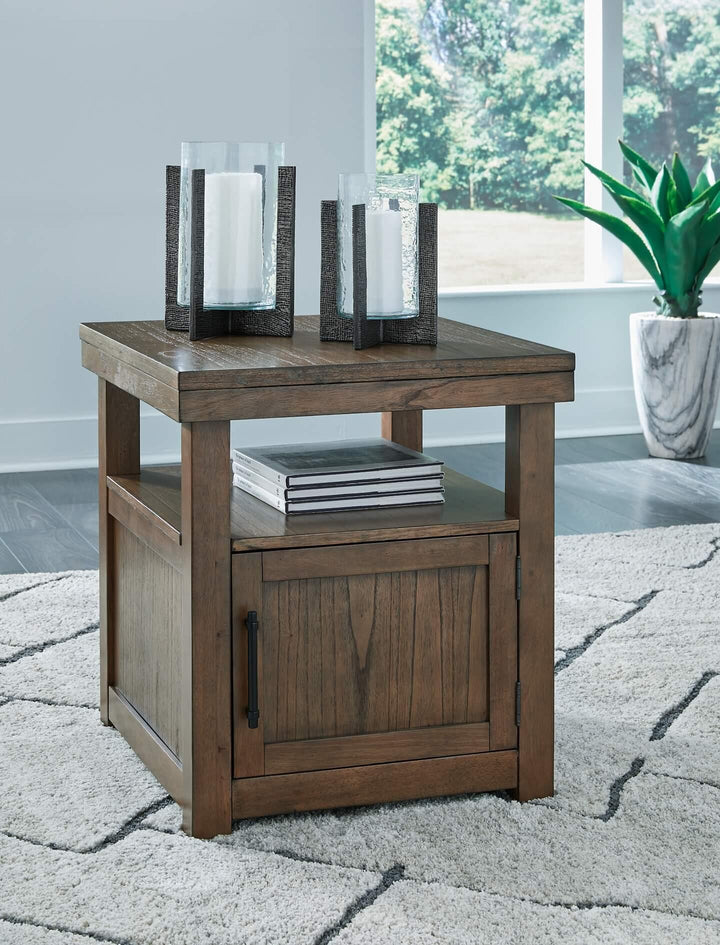 Boardernest End Table T738-3 Brown/Beige Casual Motion Occasionals By Ashley - sofafair.com