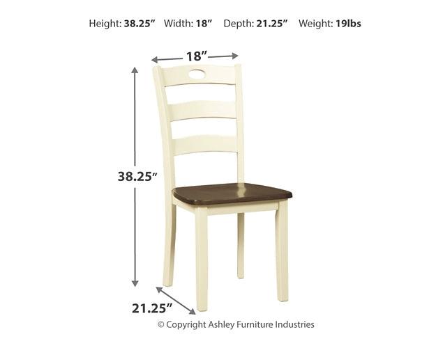 D335-01X2 Brown/Beige Casual Woodanville Dining Chair (Set of 2) By Ashley - sofafair.com