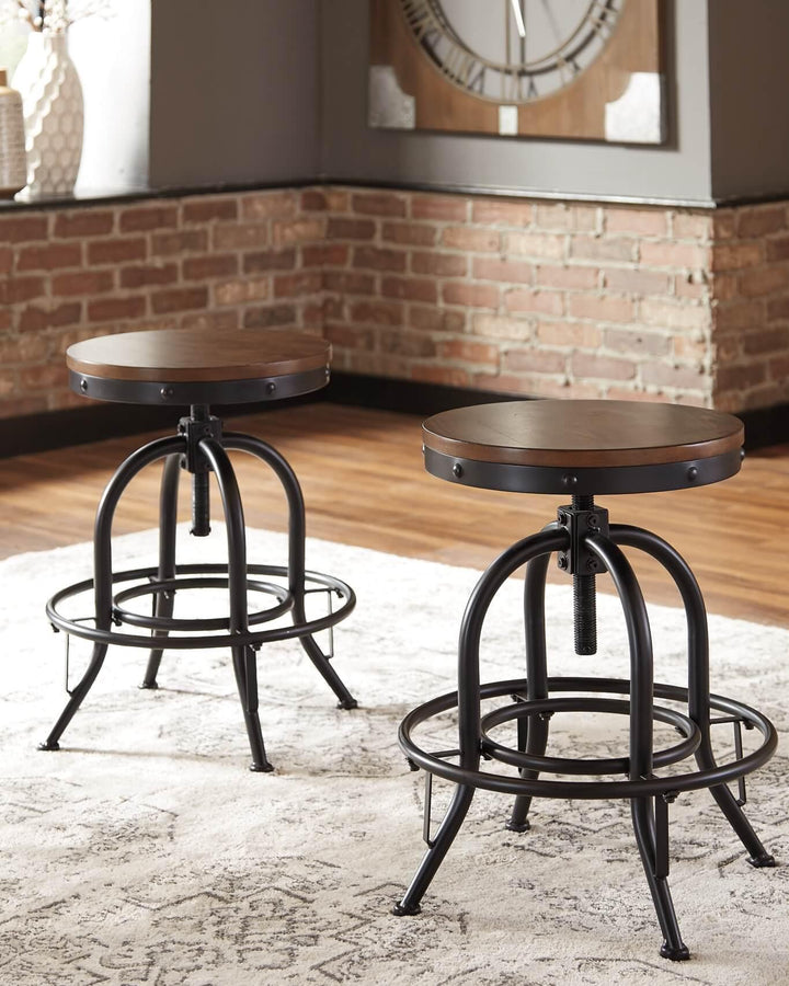 Valebeck Counter Height Bar Stool D546-224 Black/Gray Casual Barstool By Ashley - sofafair.com