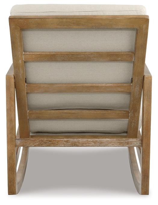 Novelda Rocker Accent Chair A3000081 Brown/Beige Casual Accent Chairs - Free Standing By Ashley - sofafair.com