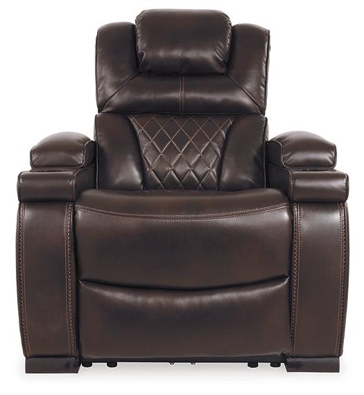 Warnerton Power Recliner 7540713 Brown/Beige Contemporary Motion Upholstery By Ashley - sofafair.com