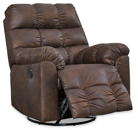 Derwin Swivel Glider Recliner 2840128 Brown/Beige Contemporary Motion Upholstery By Ashley - sofafair.com