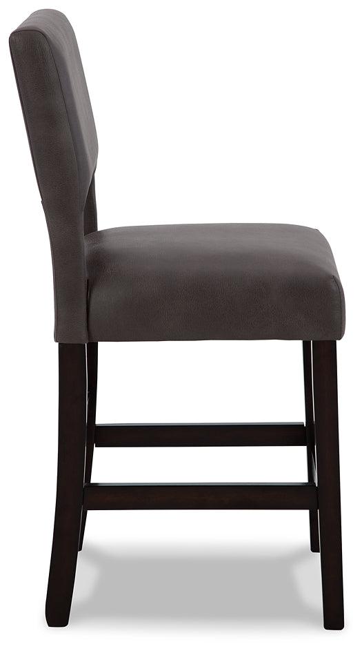 Leektree Counter Height Bar Stool D470-424 Black/Gray Contemporary Barstool By Ashley - sofafair.com