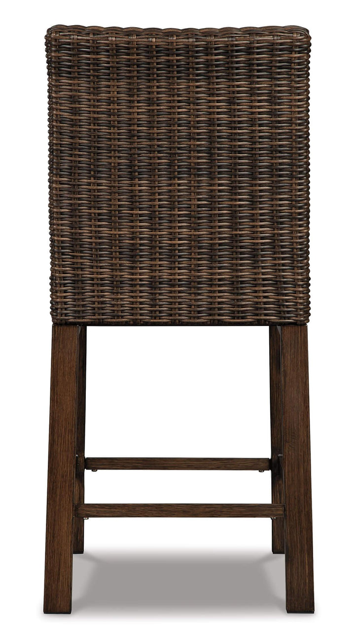 Paradise Trail Bar Stool (Set of 2) P750-130 Brown/Beige Contemporary Outdoor Barstool By Ashley - sofafair.com