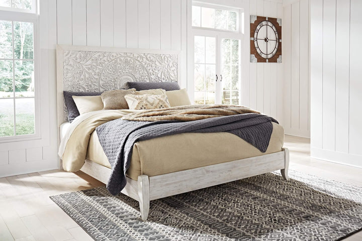 Paxberry King Panel Bed B181B10 White Traditional Master Beds By Ashley - sofafair.com