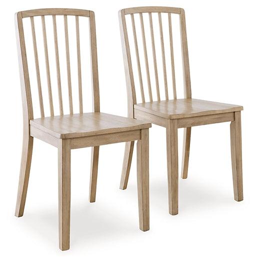 D511-01 Brown/Beige Casual Gleanville Dining Chair By Ashley - sofafair.com