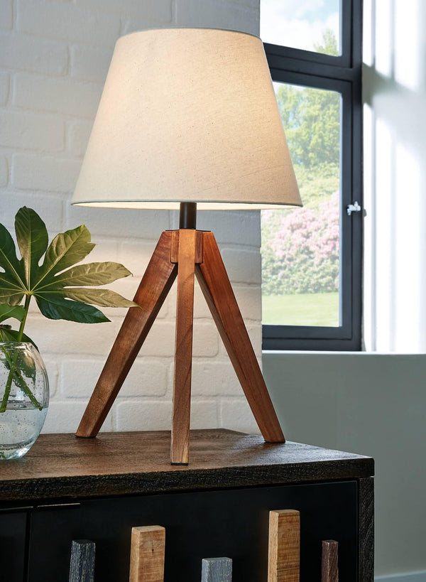 Laifland Table Lamp (Set of 2) L329084 Brown/Beige Contemporary Table Lamp Pair By Ashley - sofafair.com