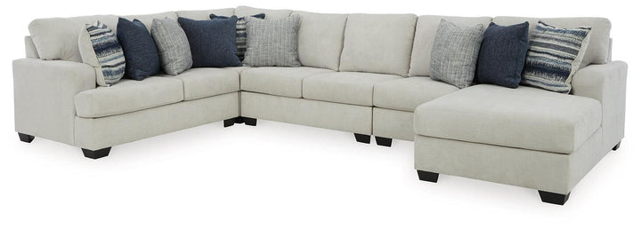 Lowder 5-Piece Sectional with Chaise 13611S4 White Casual Stationary Sectionals By AFI - sofafair.com