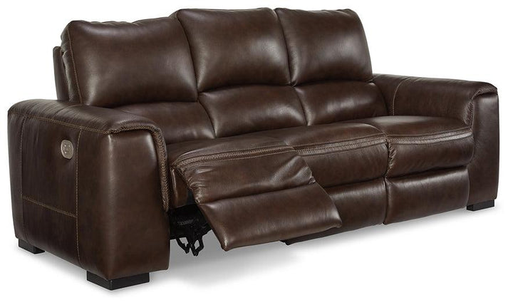 Alessandro Power Reclining Sofa U2550215 Brown/Beige Contemporary Motion Upholstery By Ashley - sofafair.com