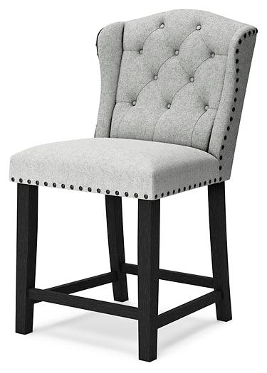 Jeanette Counter Height Bar Stool D702-124 Black/Gray Casual Barstool By Ashley - sofafair.com