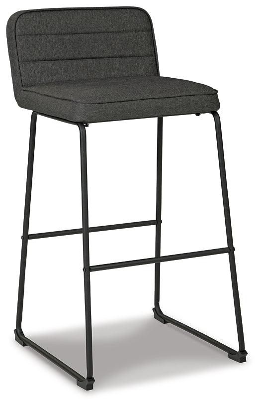 Nerison Bar Height Bar Stool (Set of 2) D225-230X2 Black/Gray Contemporary Barstool By Ashley - sofafair.com