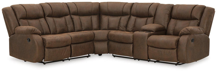 Trail Boys 2-Piece Reclining Sectional 82703S1 Black/Gray Contemporary Motion Sectionals By Ashley - sofafair.com