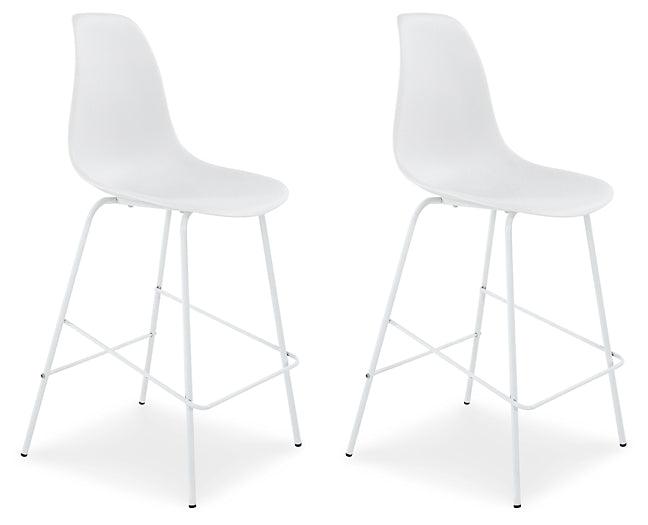 Forestead Counter Height Bar Stool (Set of 2) D130-224X2 White Contemporary Barstool By Ashley - sofafair.com