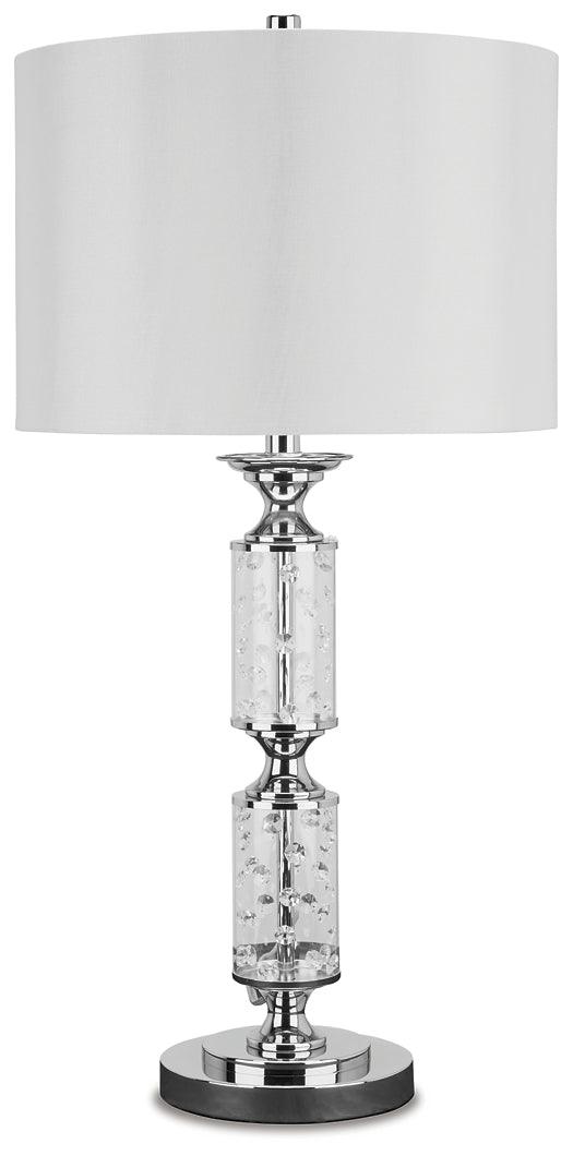 L428144 Metallic Contemporary Laramae Table Lamp By Ashley - sofafair.com