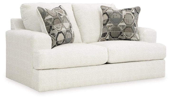 3140335 White Contemporary Karinne Loveseat By Ashley - sofafair.com