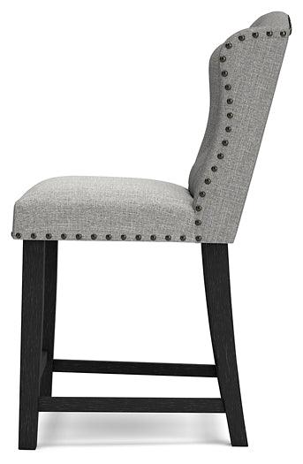 Jeanette Counter Height Bar Stool D702-224 Black/Gray Casual Barstool By AFI - sofafair.com