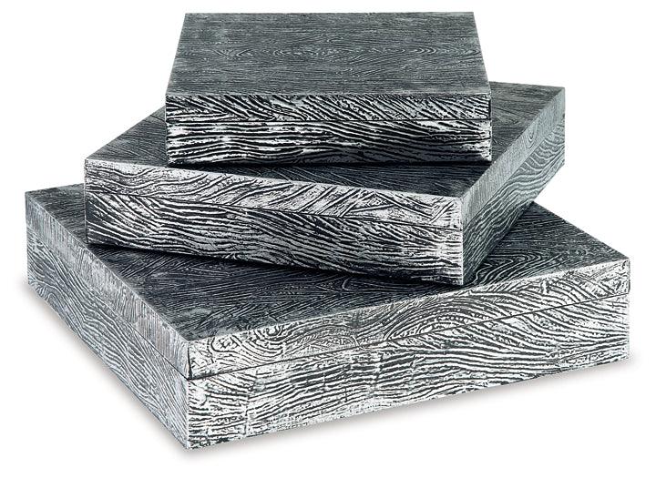 A2000491 Black/Gray Contemporary Keldy Box (Set of 3) By Ashley - sofafair.com