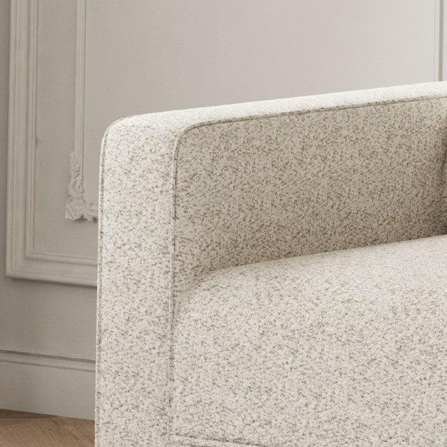 Elverum FM61000WH-SF Off-White Contemporary Sofa By Furniture Of America - sofafair.com
