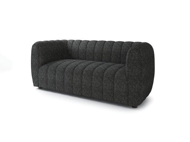 Aversa FM61002BK-LV Black Contemporary Loveseat By Furniture Of America - sofafair.com