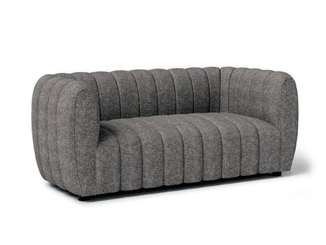 Aversa FM61002GY-LV Charcoal Gray Contemporary Loveseat By Furniture Of America - sofafair.com