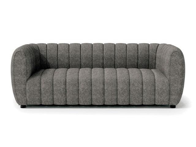 Aversa FM61002GY-SF Charcoal Gray Contemporary Sofa By Furniture Of America - sofafair.com