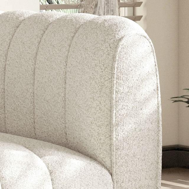 Aversa FM61002WH-SF Off-White Contemporary Sofa By Furniture Of America - sofafair.com