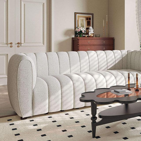 Aversa FM61002WH-SF Off-White Contemporary Sofa By Furniture Of America - sofafair.com