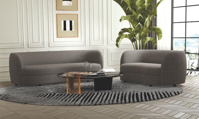 Versoix FM61003GY-LV Charcoal Gray Contemporary Loveseat By Furniture Of America - sofafair.com