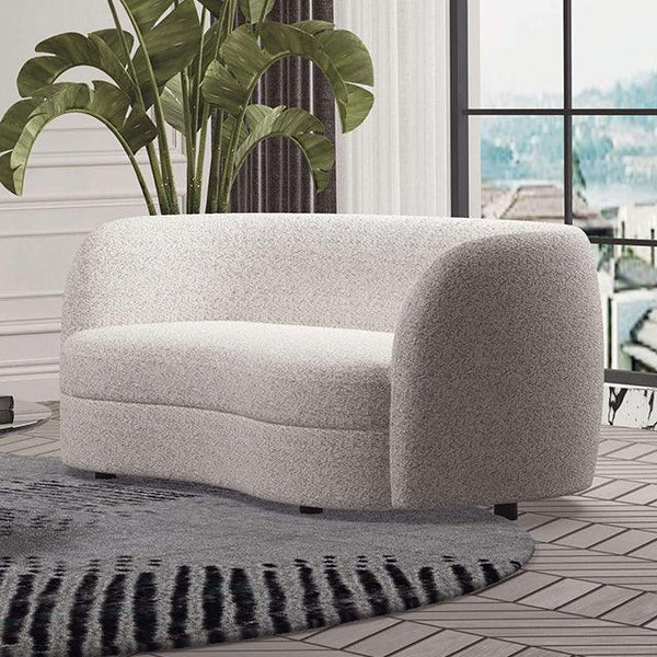 Versoix FM61003WH-LV Off-White Contemporary Loveseat By Furniture Of America - sofafair.com
