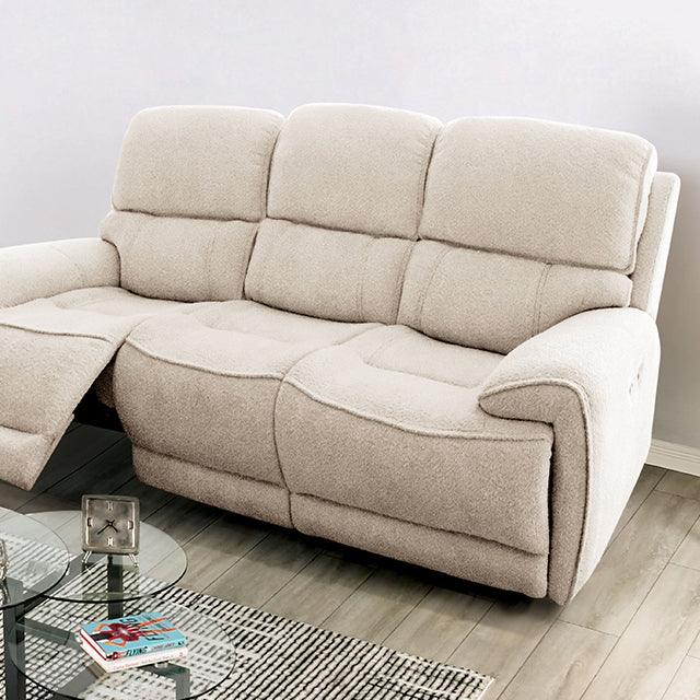 Morcote FM62001BG-SF-PM Beige Transitional Power Sofa By Furniture Of America - sofafair.com