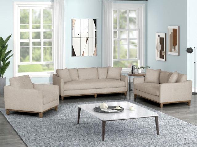 Halden FM64200-SF Oatmeal Contemporary Sofa By Furniture Of America - sofafair.com
