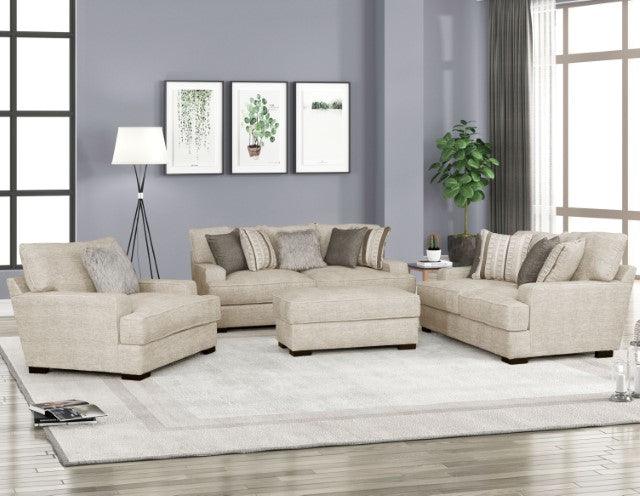 Ardenfold FM64201BG-SF Beige Contemporary Sofa By Furniture Of America - sofafair.com